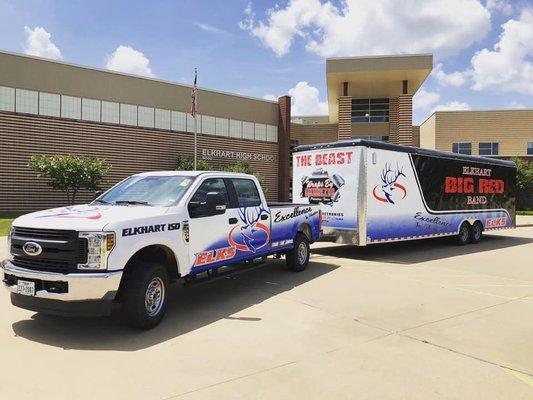 Thank you Elkhart ISD for allowing us to wrap your truck & trailer. RAM is grateful to have the opportunity to work with our local schools.