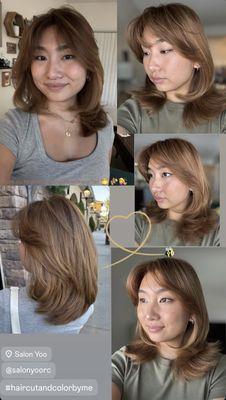 Haircut and coloring by Yoo