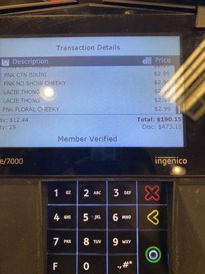 Outstanding prices. $2.99 per bikin piece