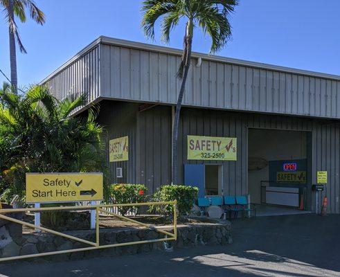 Start on this side of building. Park in any open spot