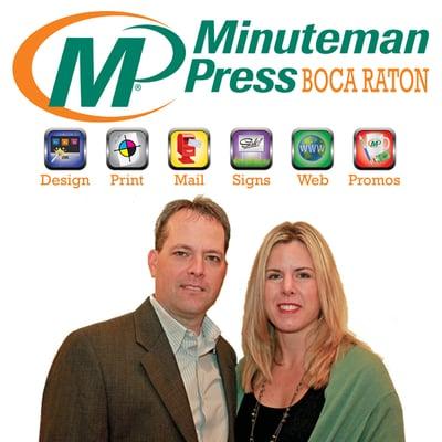 Mike Orr and Lise Orr, owners of Minuteman Press of Boca Raton