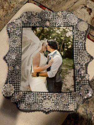 Handmade wedding picture frame