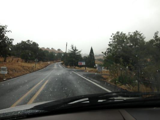 The exit! You will see the exit first! So keep going til you see the entrance on the right!