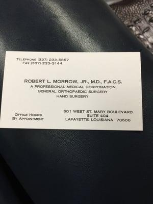 Robert L Morrow, Jr MD FACS