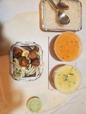 Malai kofta, paneer butter masala, Tandoori chaap