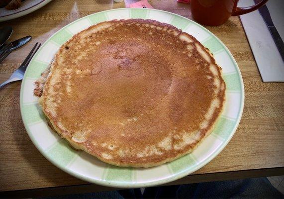Delicious oversized pancake
