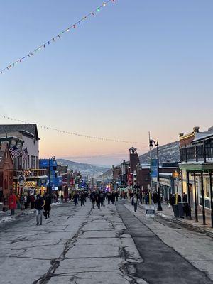 Main Street outside of the cabin