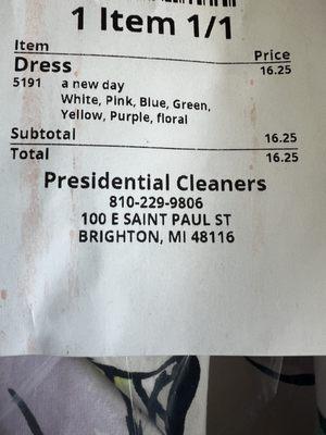Presidential Cleaners