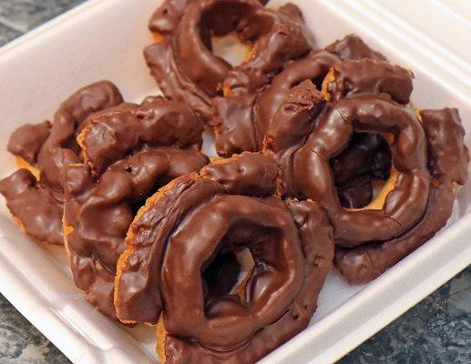 Chocolate iced old fashion