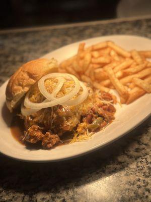 Loaded Chili Cheeseburger