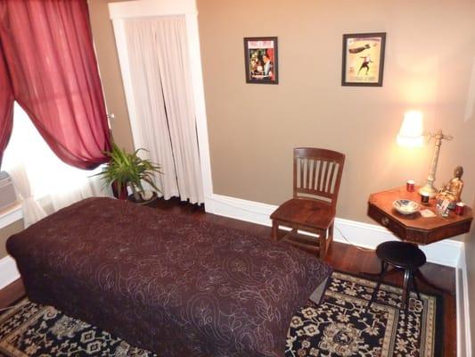 Come relax on our inviting massage table.