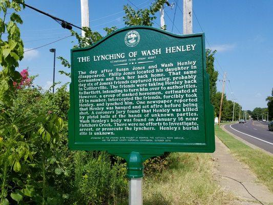 The Lynching of Wash Henley Marker
