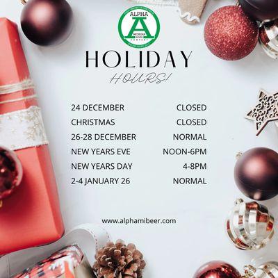 Holiday Hours