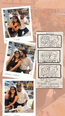 Sip n Swap Social Community event with doodle-artist vendor and more!