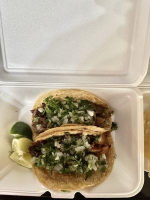 Carnitas & Lengua tacos