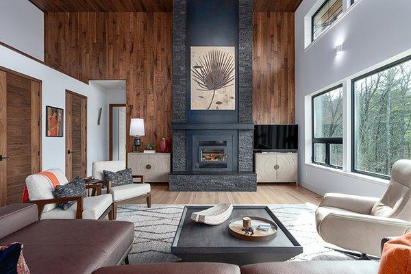 Paneling and flooring.