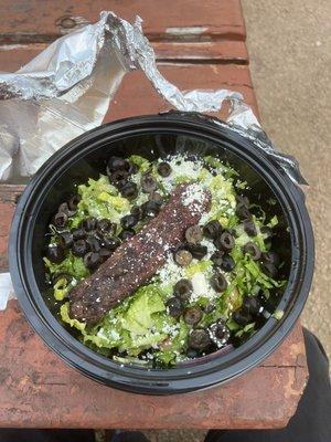 Greek salad with Meat (beef)