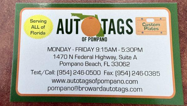 Great service .fast & friendly 2 day car registration. So fast! Why wait in line. Peace of mind. Call them/ stop in.