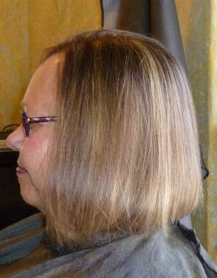 After getting my hair cut and colored by Robert at Roots to Locks Salon in Morro Bay, I was a happy camper!!