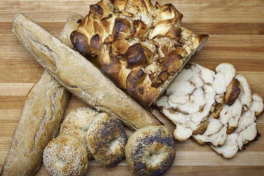 Breads and pastries are baked fresh daily.