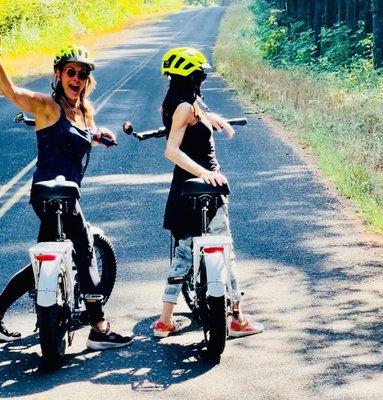 Along the road before taking the bike trails!