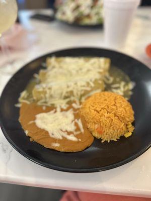 Shredded beef enchiladas bandera