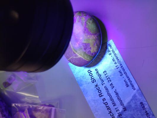 I had to buy this "dragon egg" that glows under black light