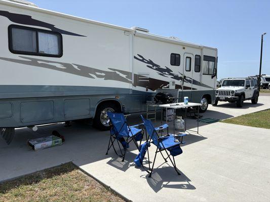 Site 36 - but every site is a fresh pad that is level, long and wide