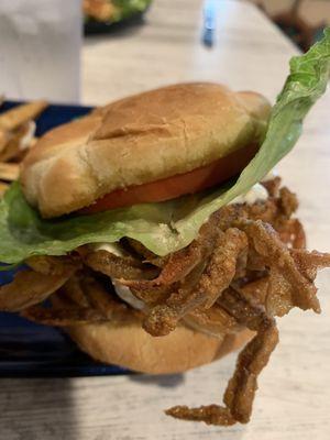 Soft shelled crab sandwich.