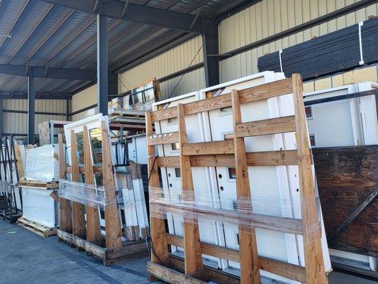 Custom ordered products in the yard.