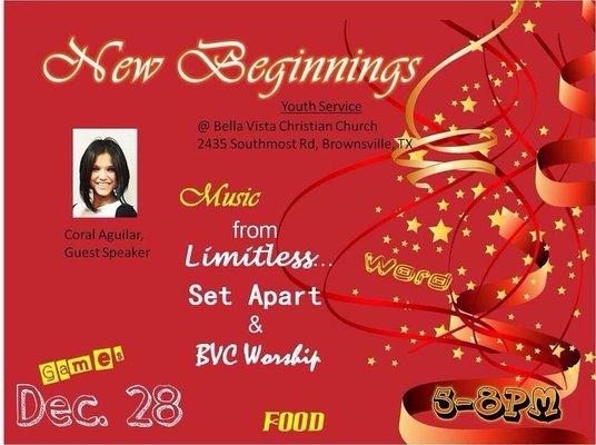 Youth service flyer from past youth services.