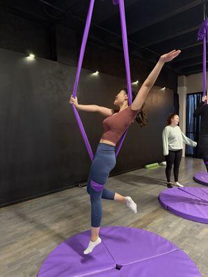 They let you take photos too! I preferred the hammock because the hoop kind of hurts with no padding