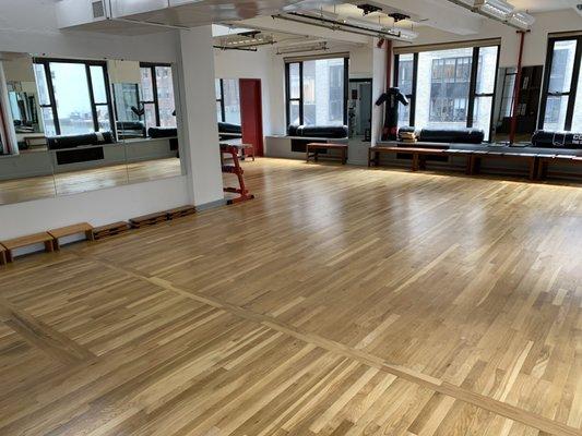 Just a part of the over 4,000 square feet of training space at Goju Karate.