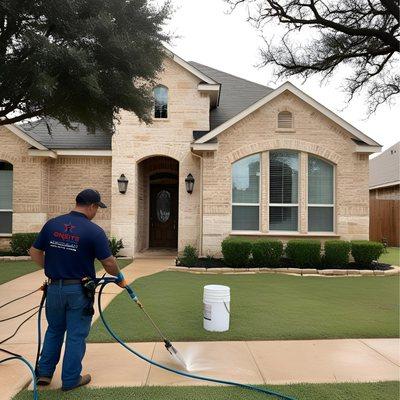 Sidewalk pressure wash Grand Prairie, TX