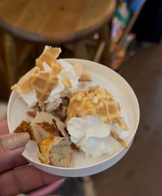 Plumette's pup ice cream sundae.