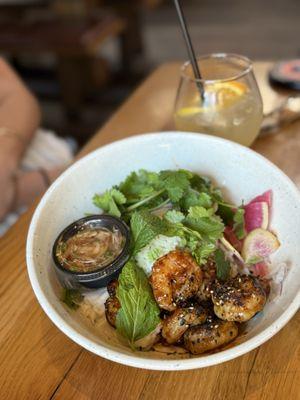 Shrimp rice bowl