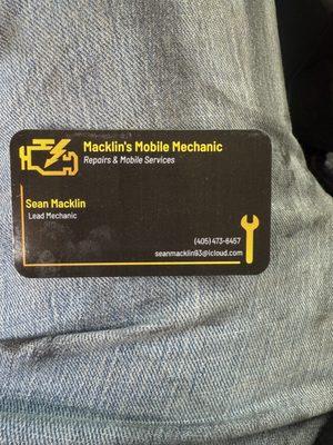 Macklin’s mobile mechanic