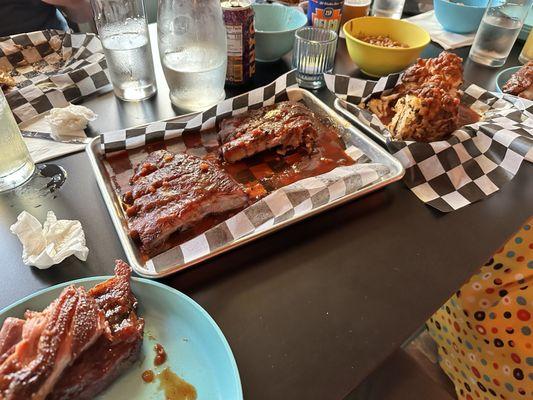 Tasty ribs and smoked cauliflower