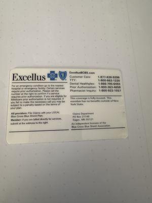 Christina Jackson's Insurance information back of card