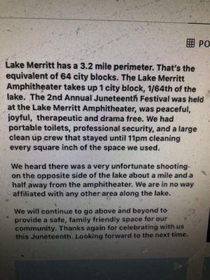 Instagram post stating shooting was 1 1/2 miles away. police cited SF gang feud..