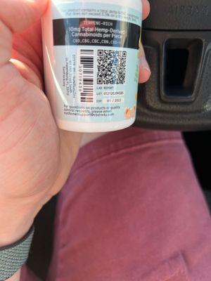 Expired bottle of Gummi Bear CBD Edibles for 30 bucks