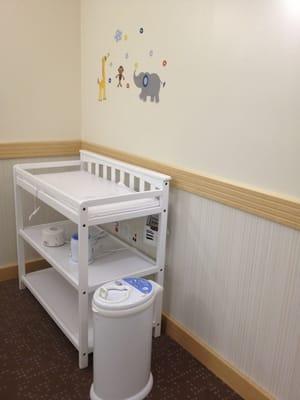 Changing table in nursing room.
