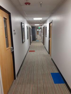 The hallway to the office.