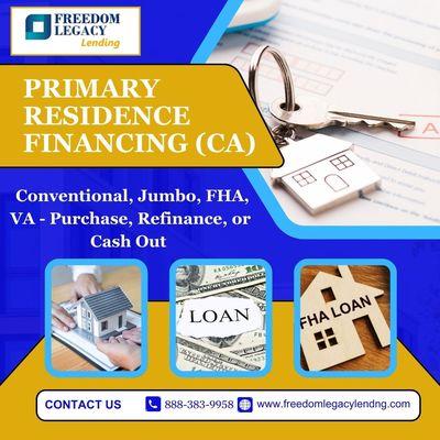 FHA, Conventional, VA, Jumbo - Purchase, Refinance or Cash Out