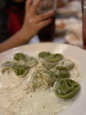 Pesto tortellini Alfredo love this plate