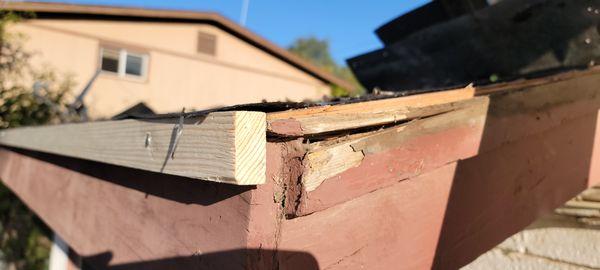 Anthony said they would replace all the rotted fascia. The drip edge doesn't even line up.