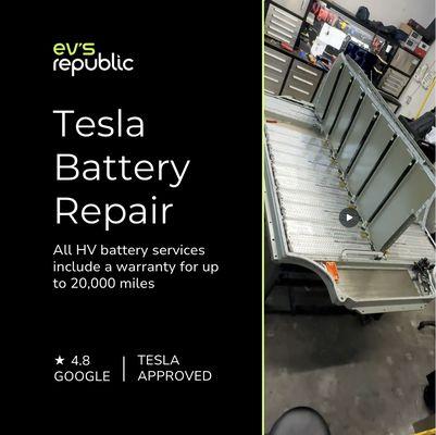 Tesla HV battery repair.