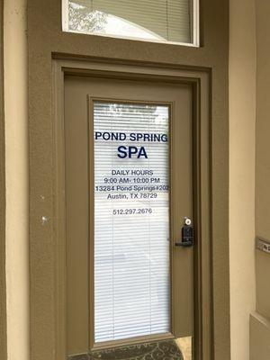 Pond Spring SPA