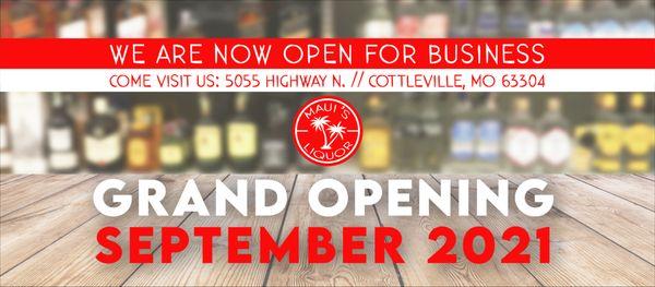Grand Opening September 2021!