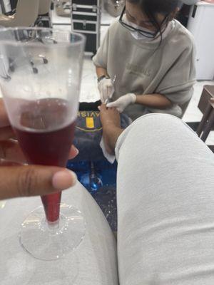 Cocktails w/a little pampering